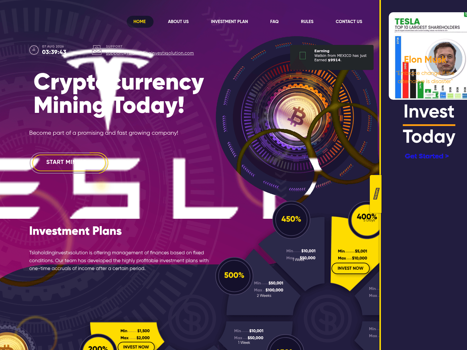 Screenshot di tslaholdinginvestxsolution.com
