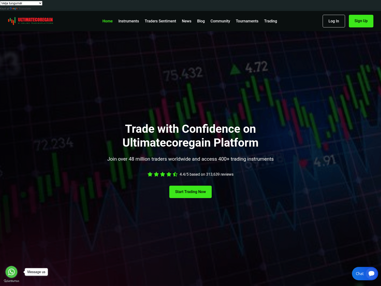的截图 ultimatecoregain.com