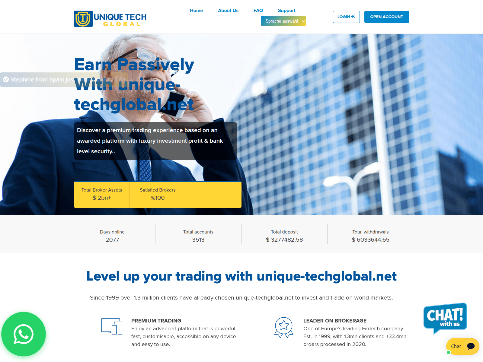 Captura de tela de unique-techglobal.net