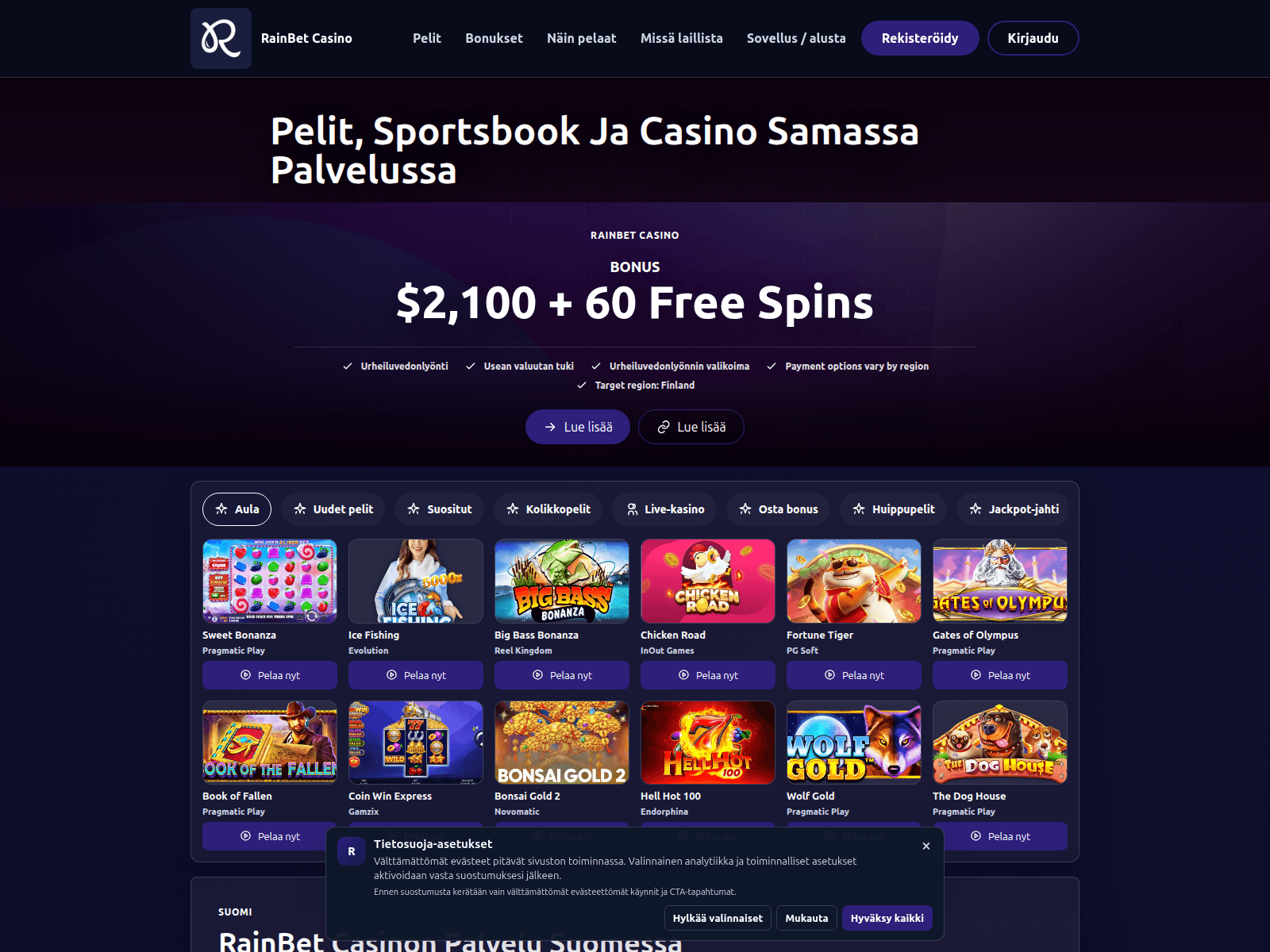 Screenshot of rainbet-fi.net