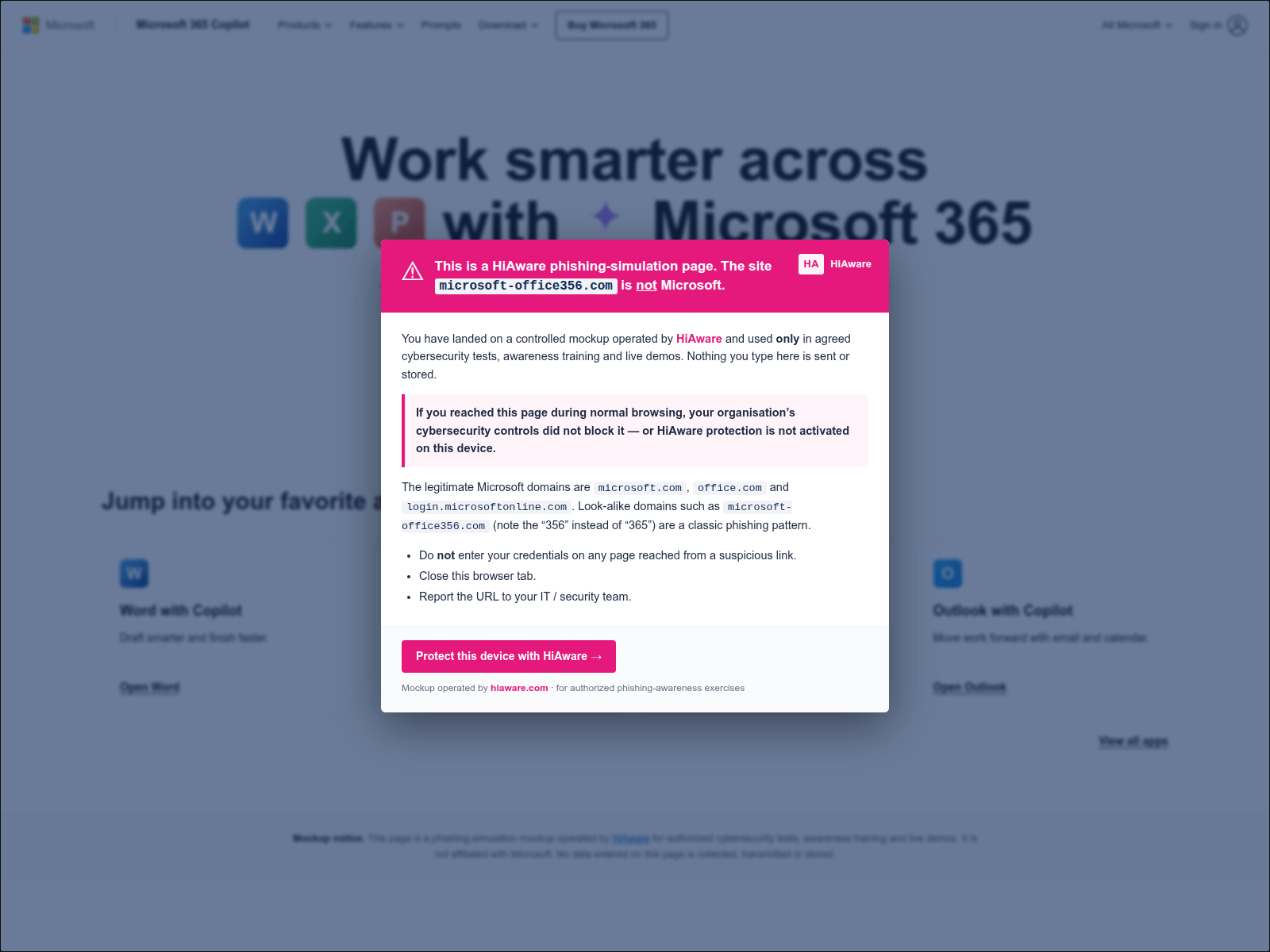 Captura de pantalla de microsoft-office356.com
