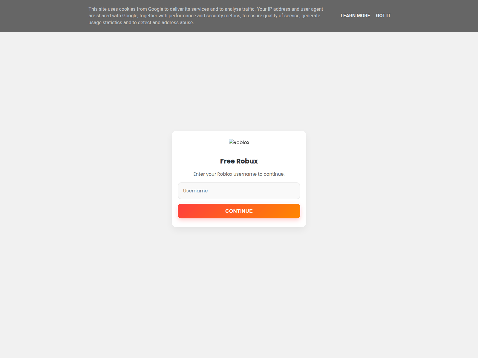 Screenshot of therealroblox.blogspot.com