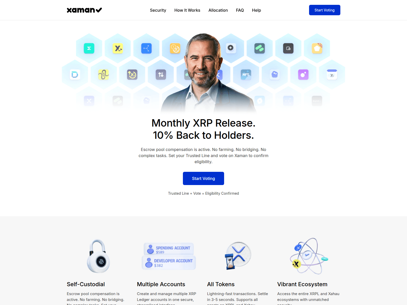 Screenshot of xamanvoting.com