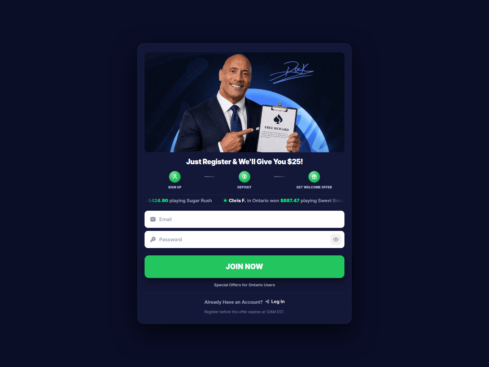 Screenshot of cashjoyzone.com