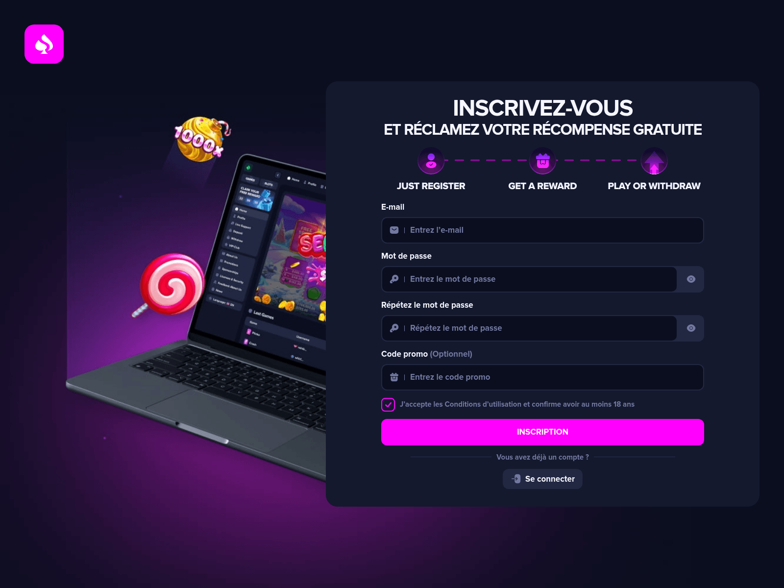 Screenshot of stake-fr.cc