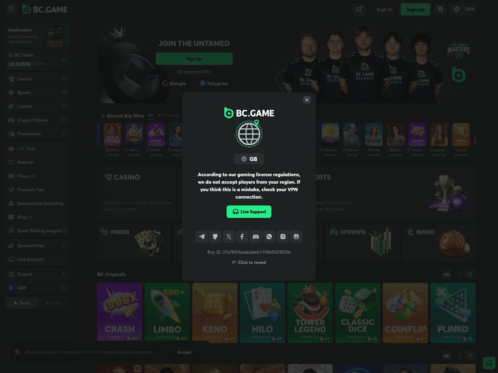 Screenshot of playglobal10.com