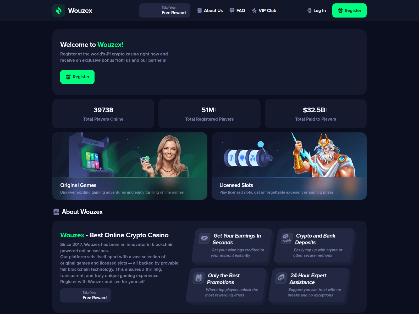 Screenshot of wouzex.com