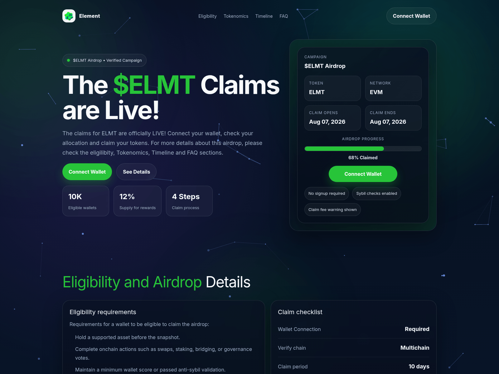 Screenshot of elementmarket.info