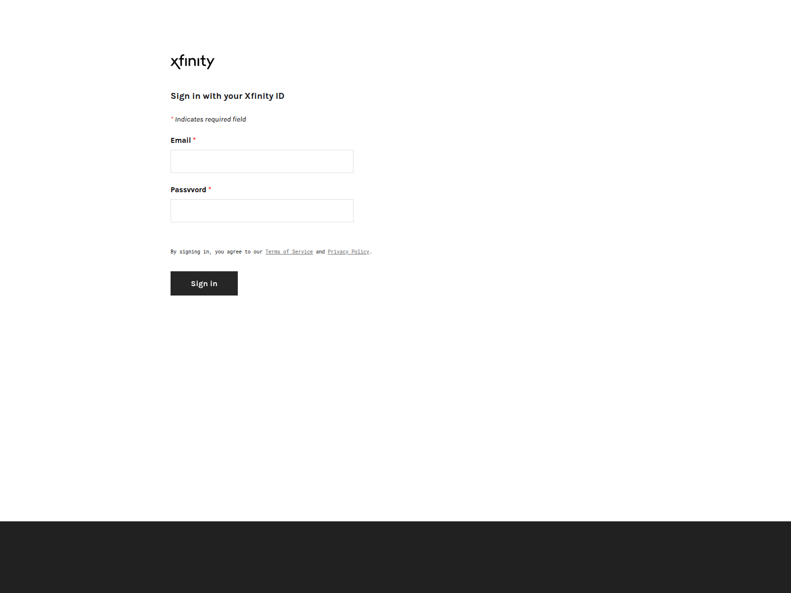 Screenshot of xfinitmail.weebly.com