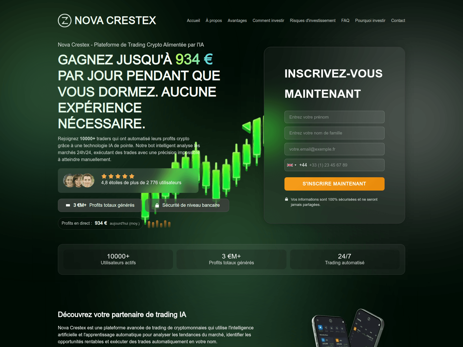 Captura de pantalla de novacrestextrade.com
