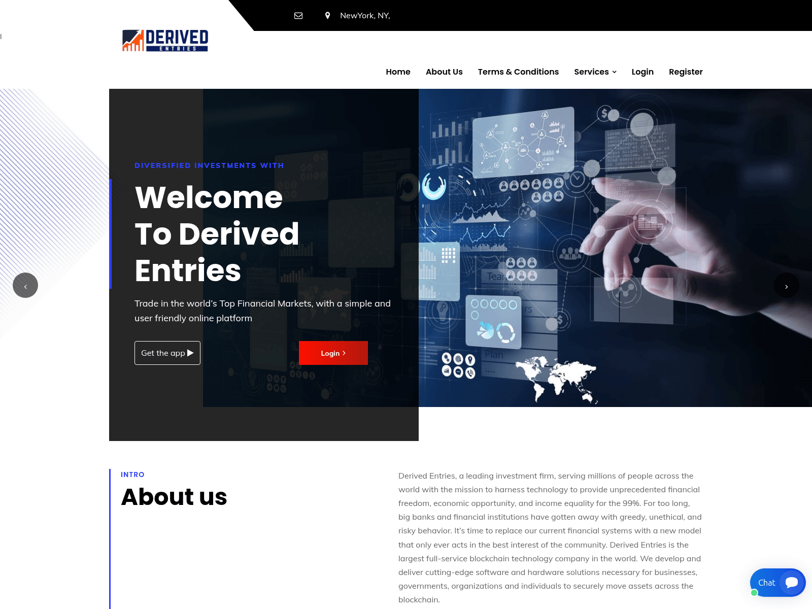 Знімок екрана derivedentries.com