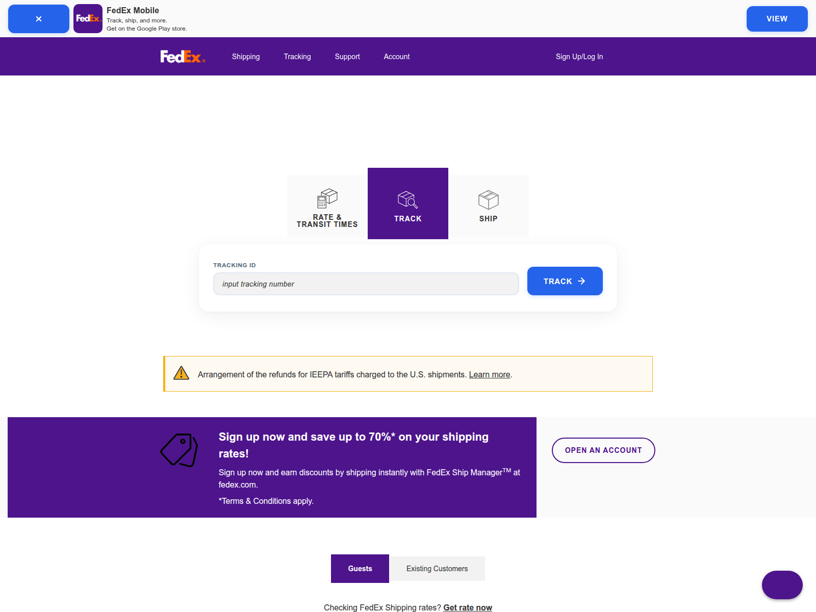 Screenshot of worldwideexpressdeliveryfedx.github.io