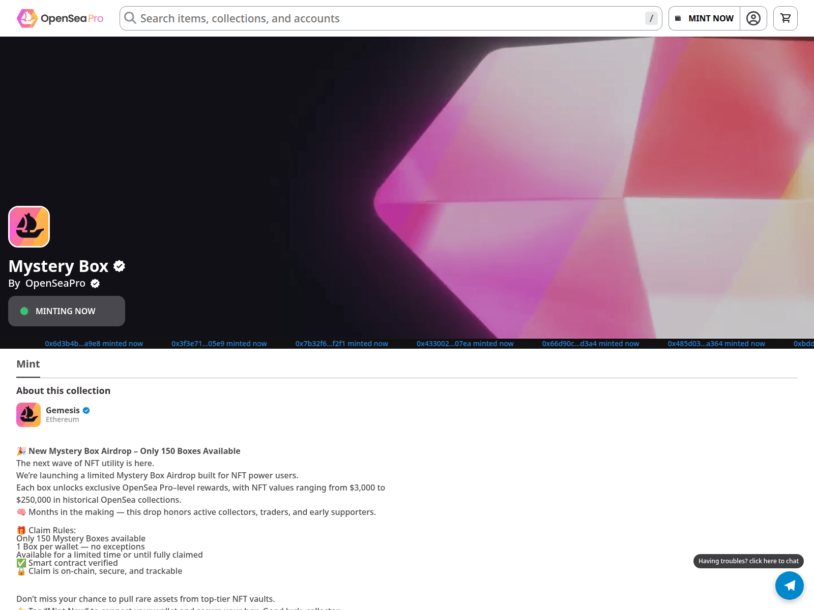 Screenshot of opensea-ioget.netlify.app