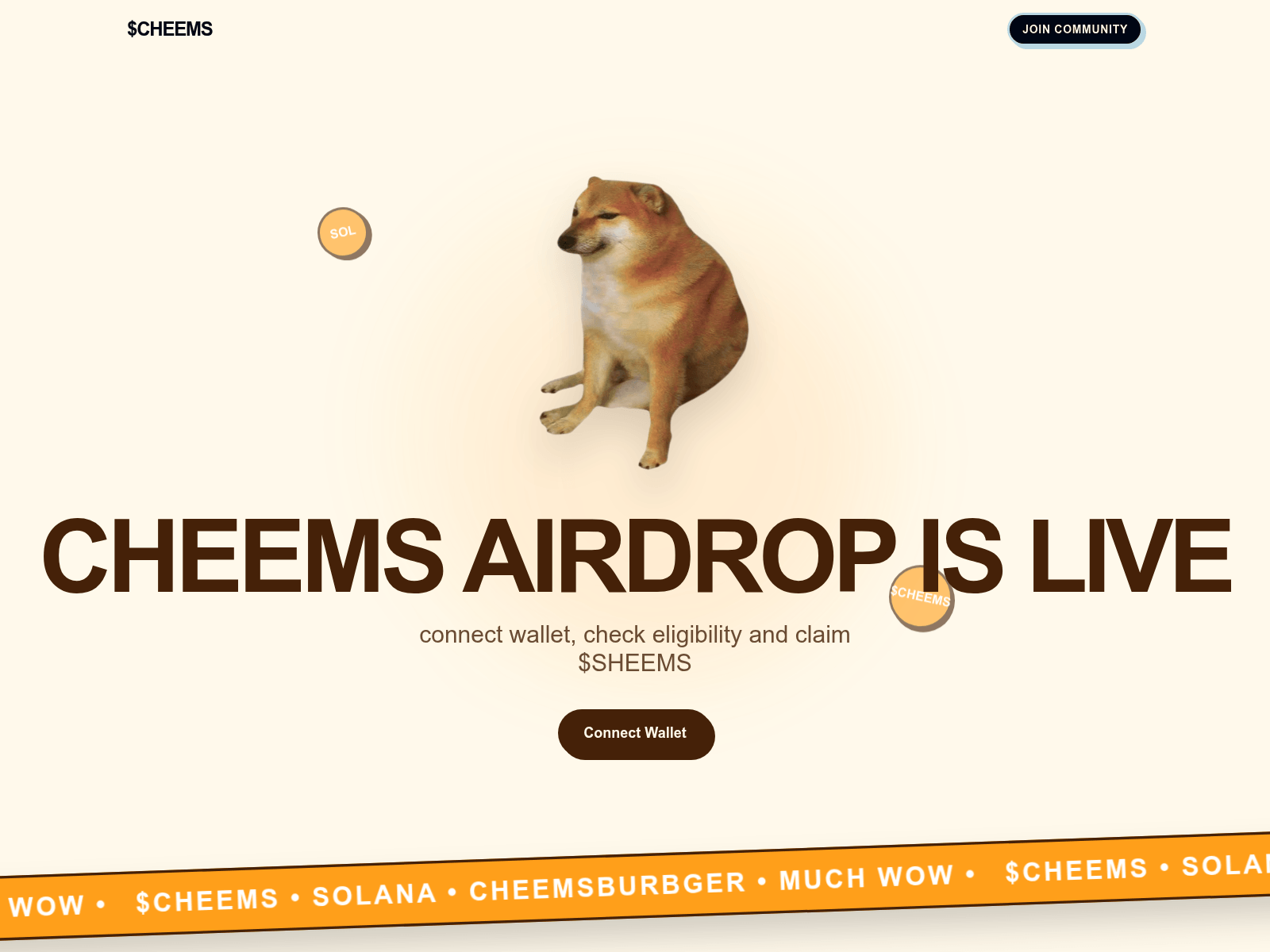 Screenshot of cheems.exclusive-drop.fun