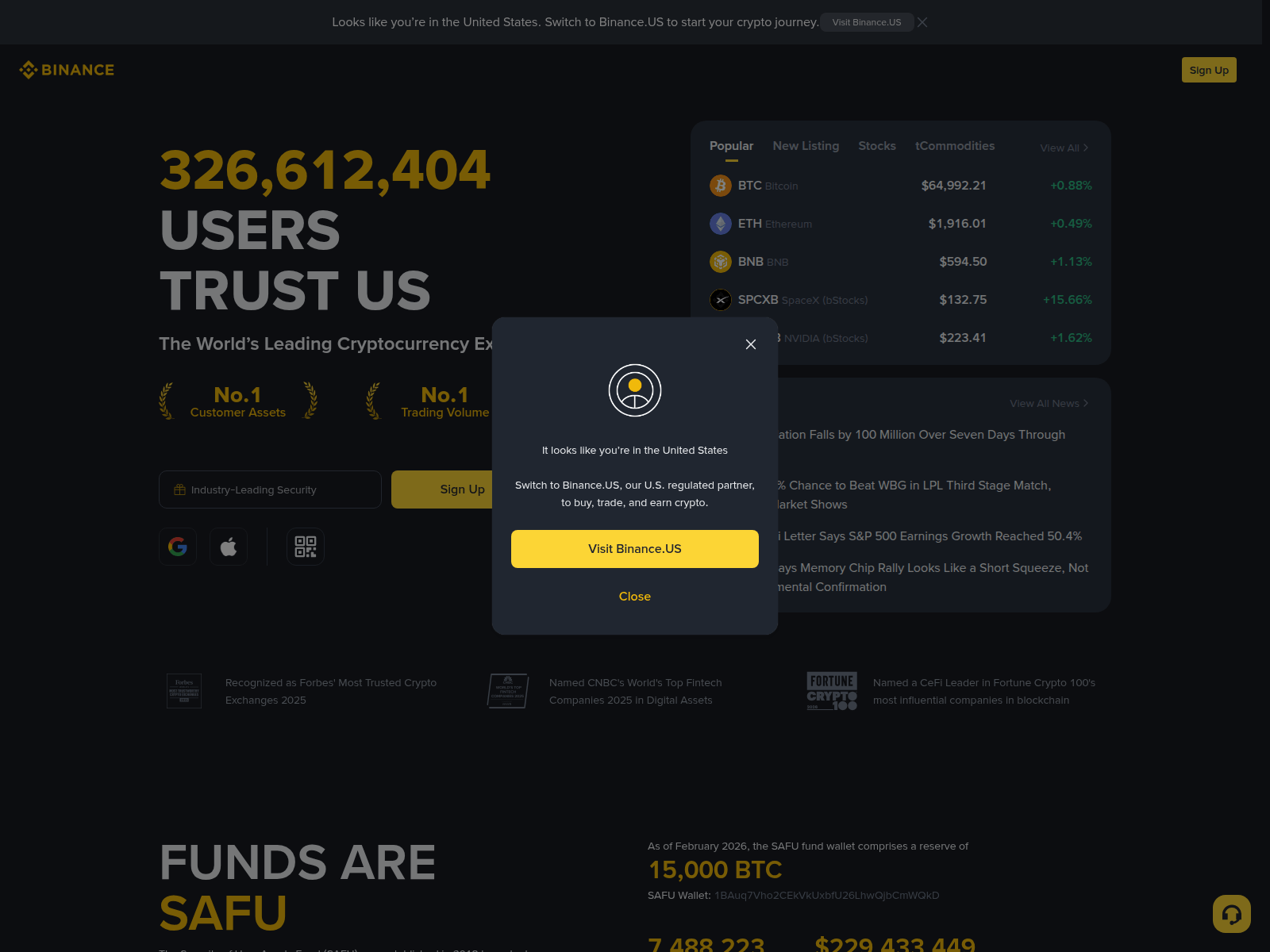 Screenshot of binancetax.asia