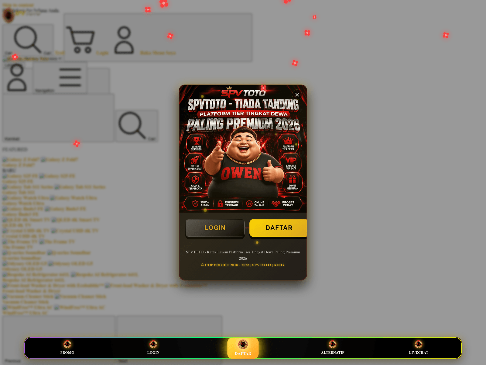 Screenshot of spvtoto.com