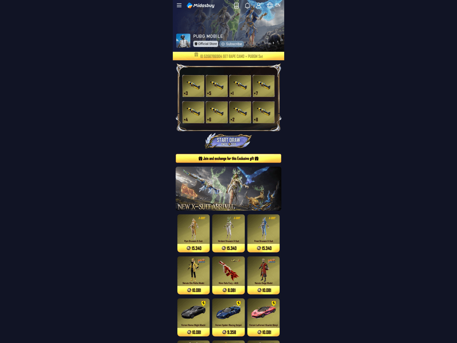 Screenshot of newmidas.gamerstored.com