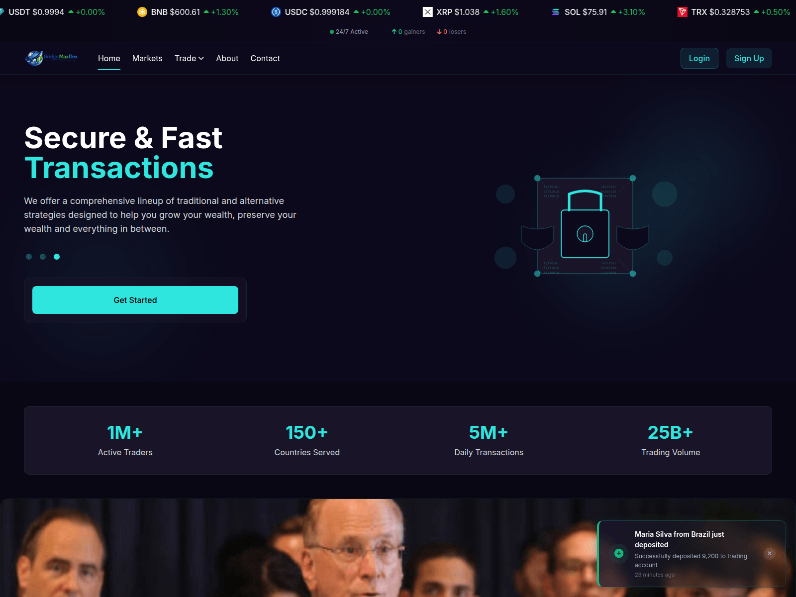 Screenshot of bridgemaxdexs.com