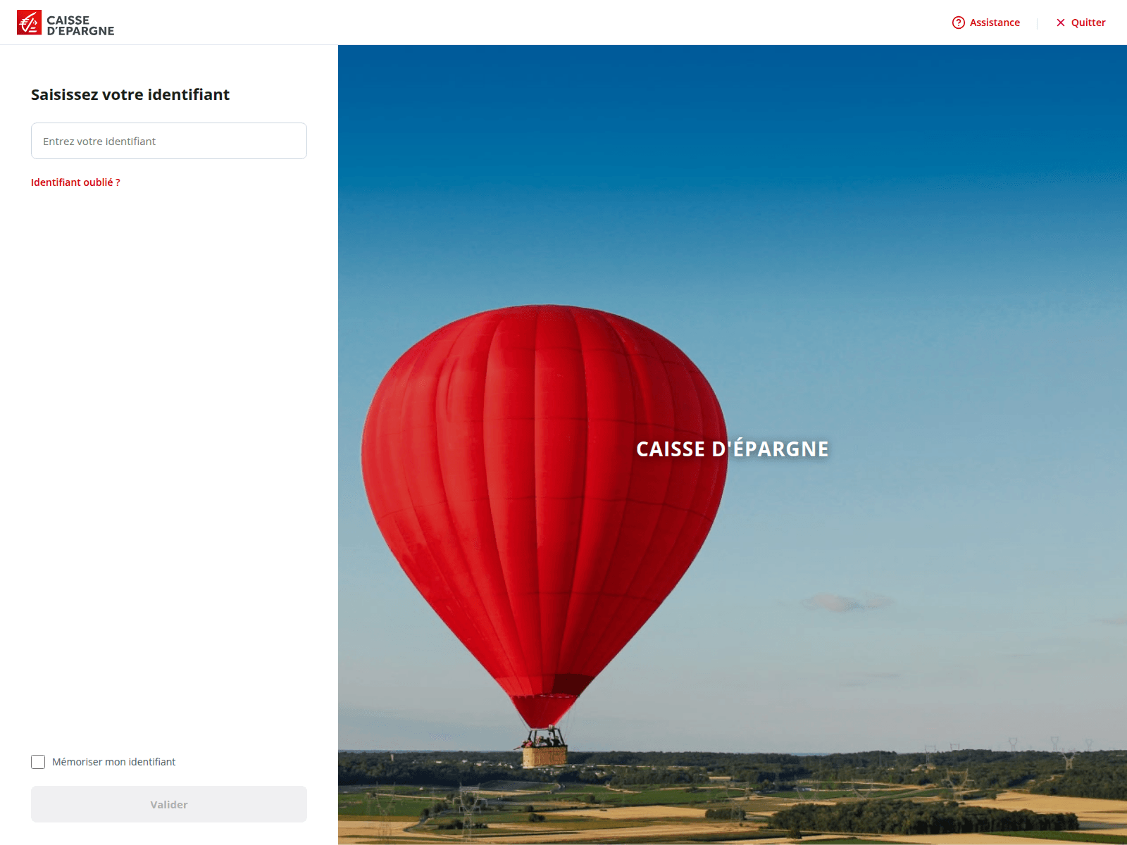 Screenshot of caisse-epargne.mdps.fr