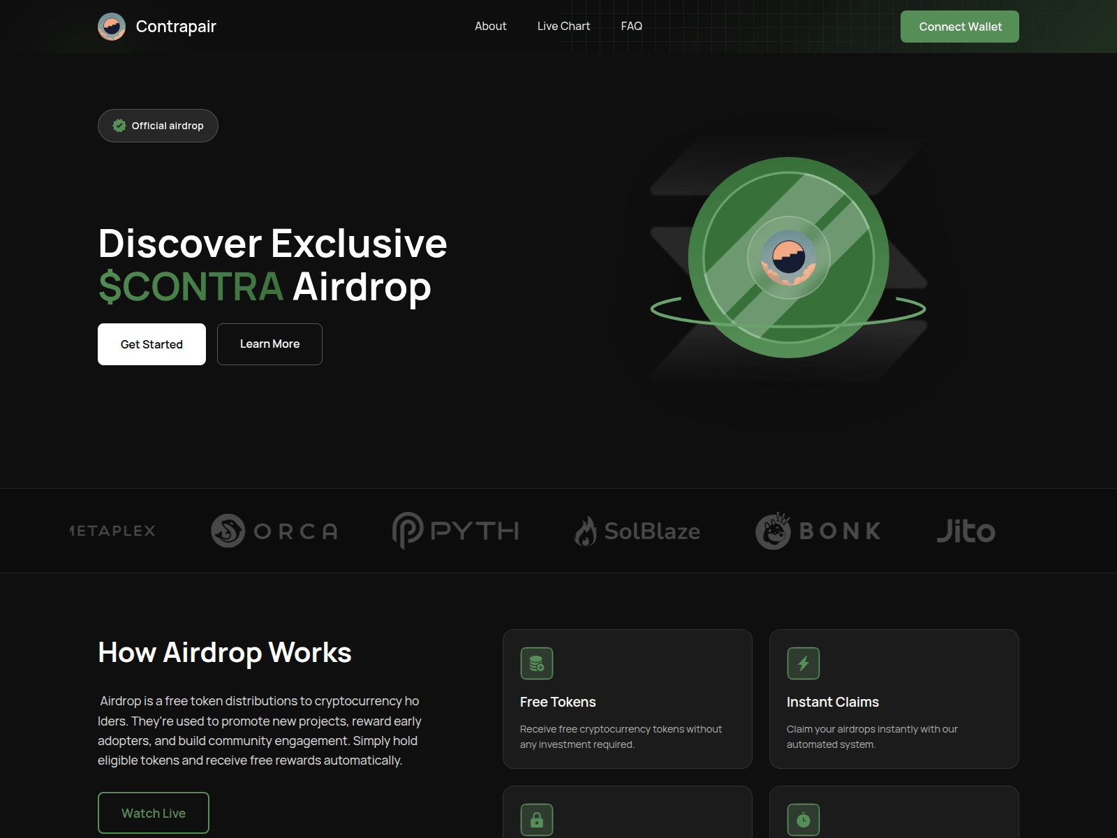 Screenshot of contra.tokens-drop.fun