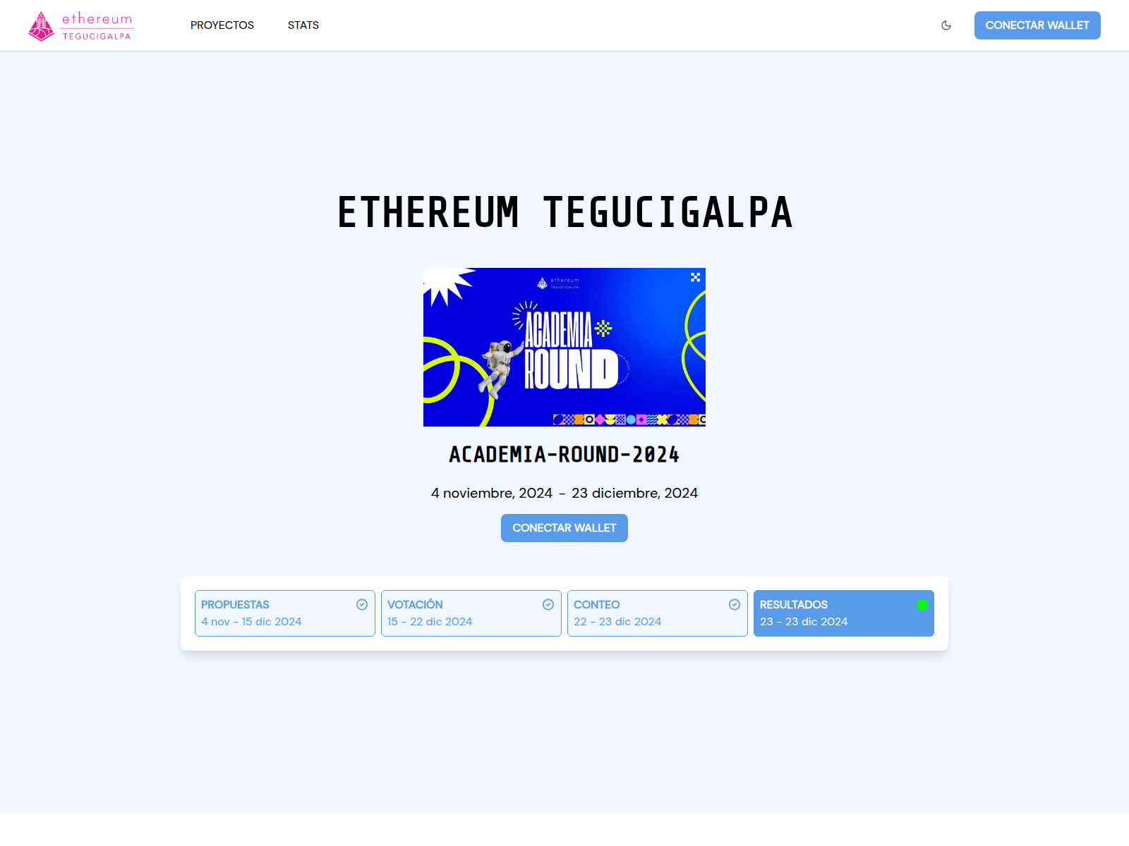 Screenshot of grants.ethereumtgu.com