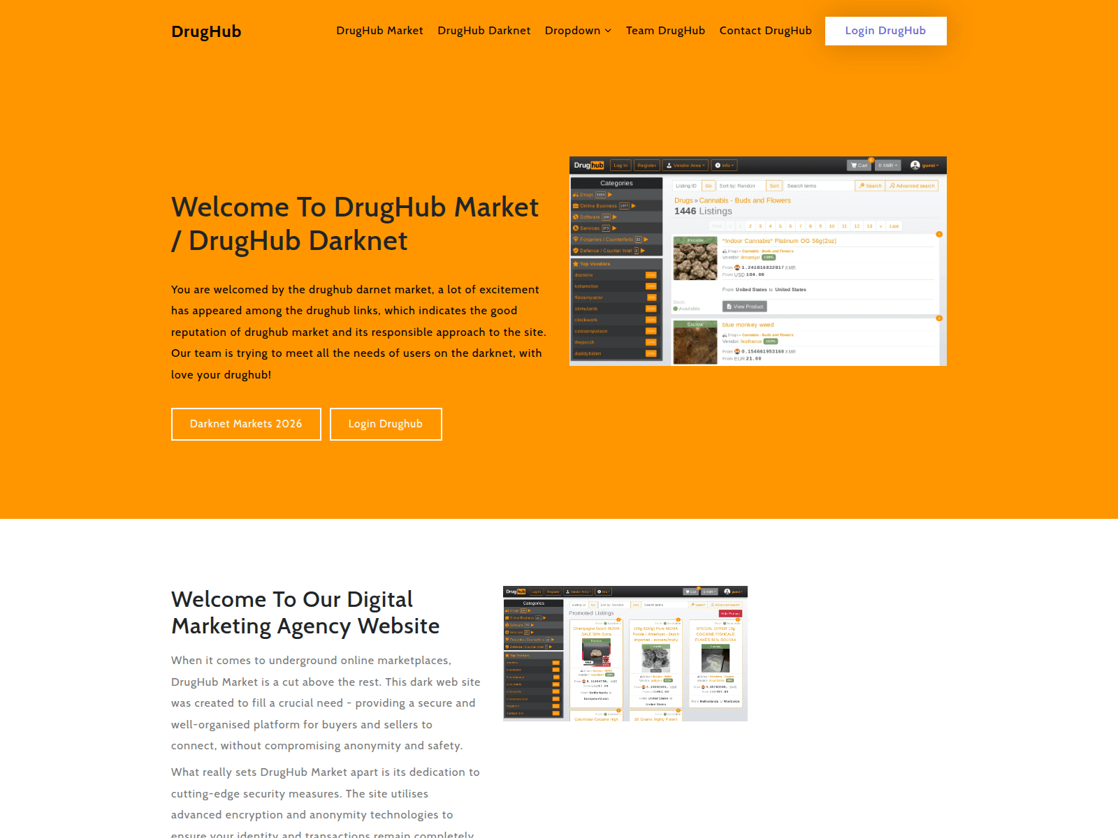 Screenshot of drughubdark.net