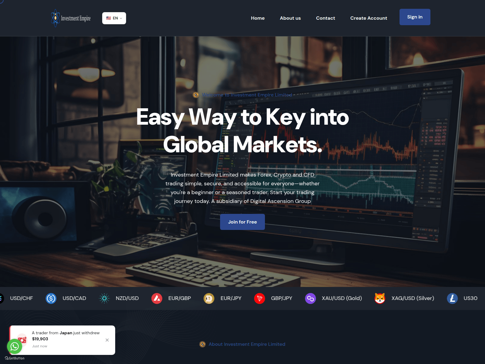 Screenshot of investmentempireltd.org