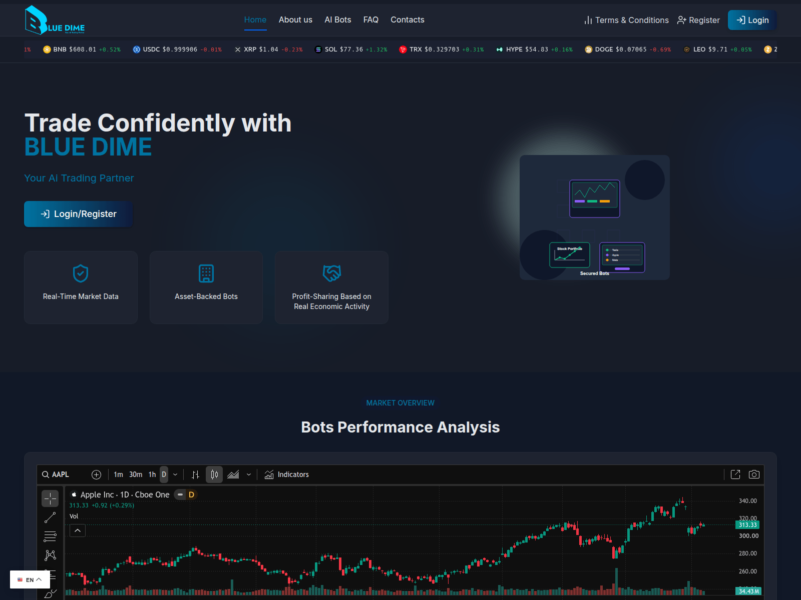 Screenshot of bluedlme.com
