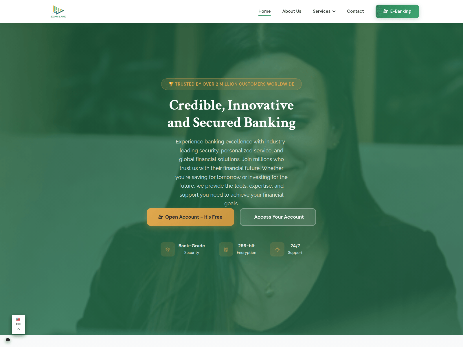 Знімок екрана exonbank.com