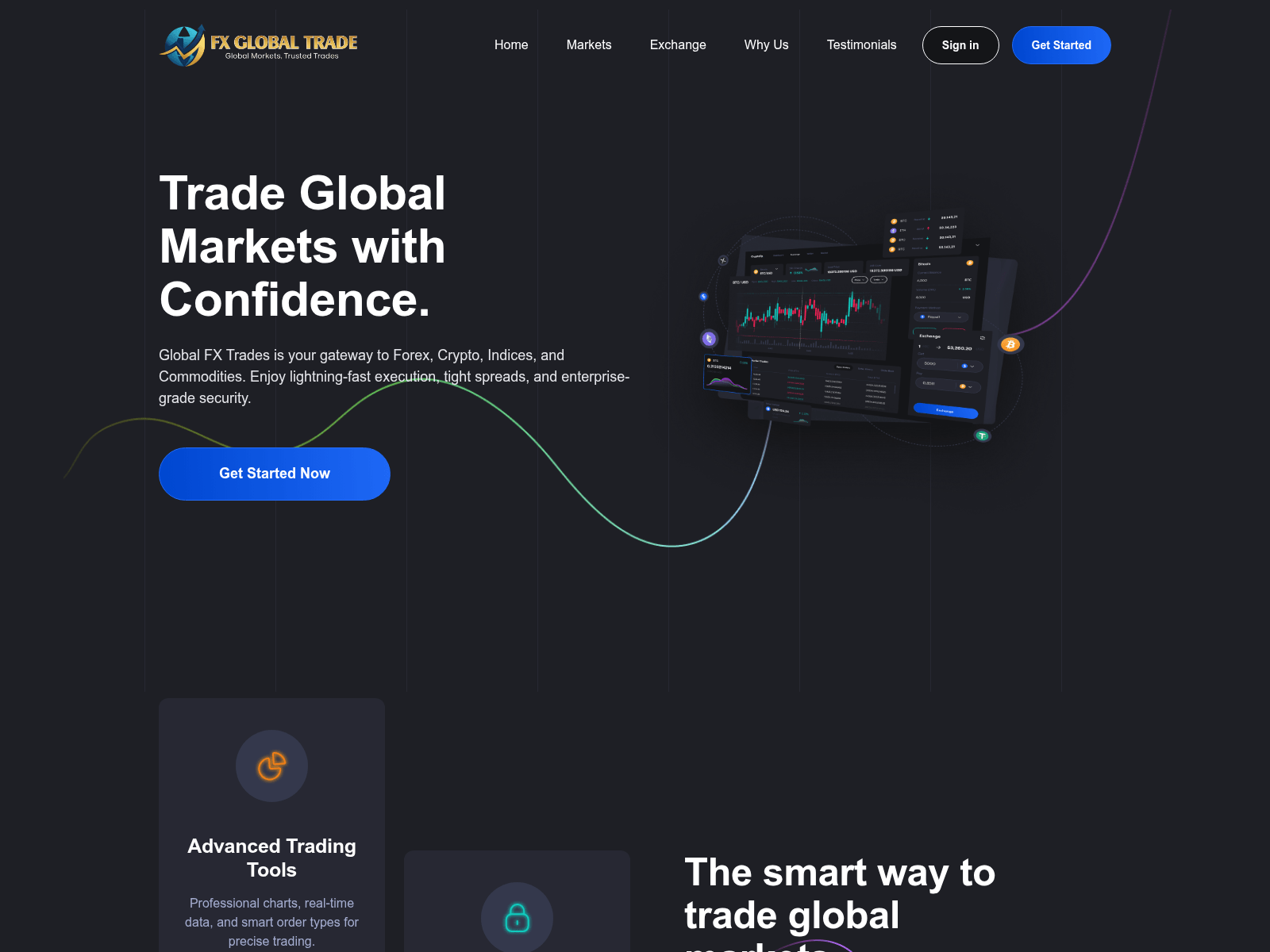 Screenshot of www.globalfxtrades.net