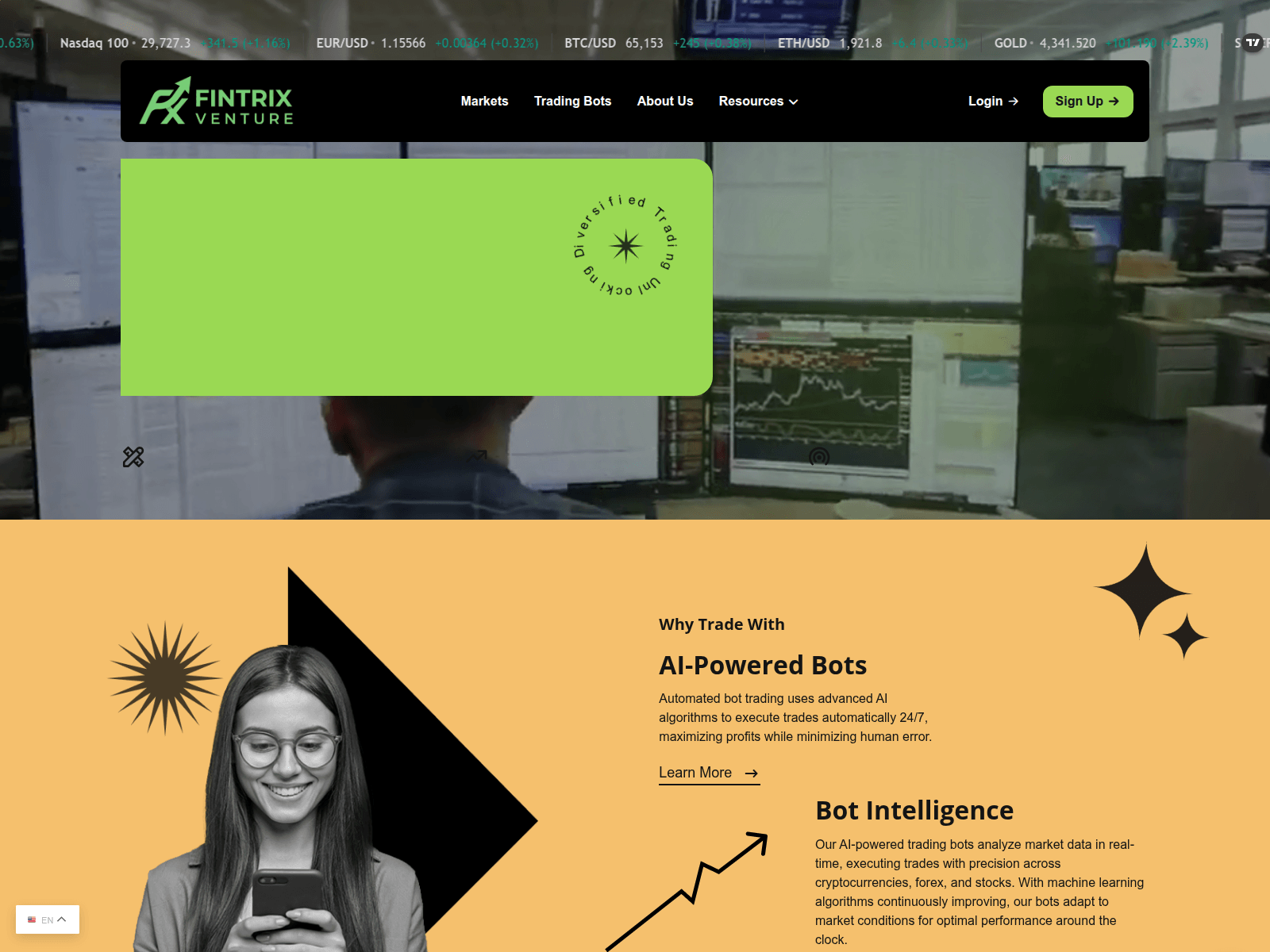 Screenshot of fintrixventure.com