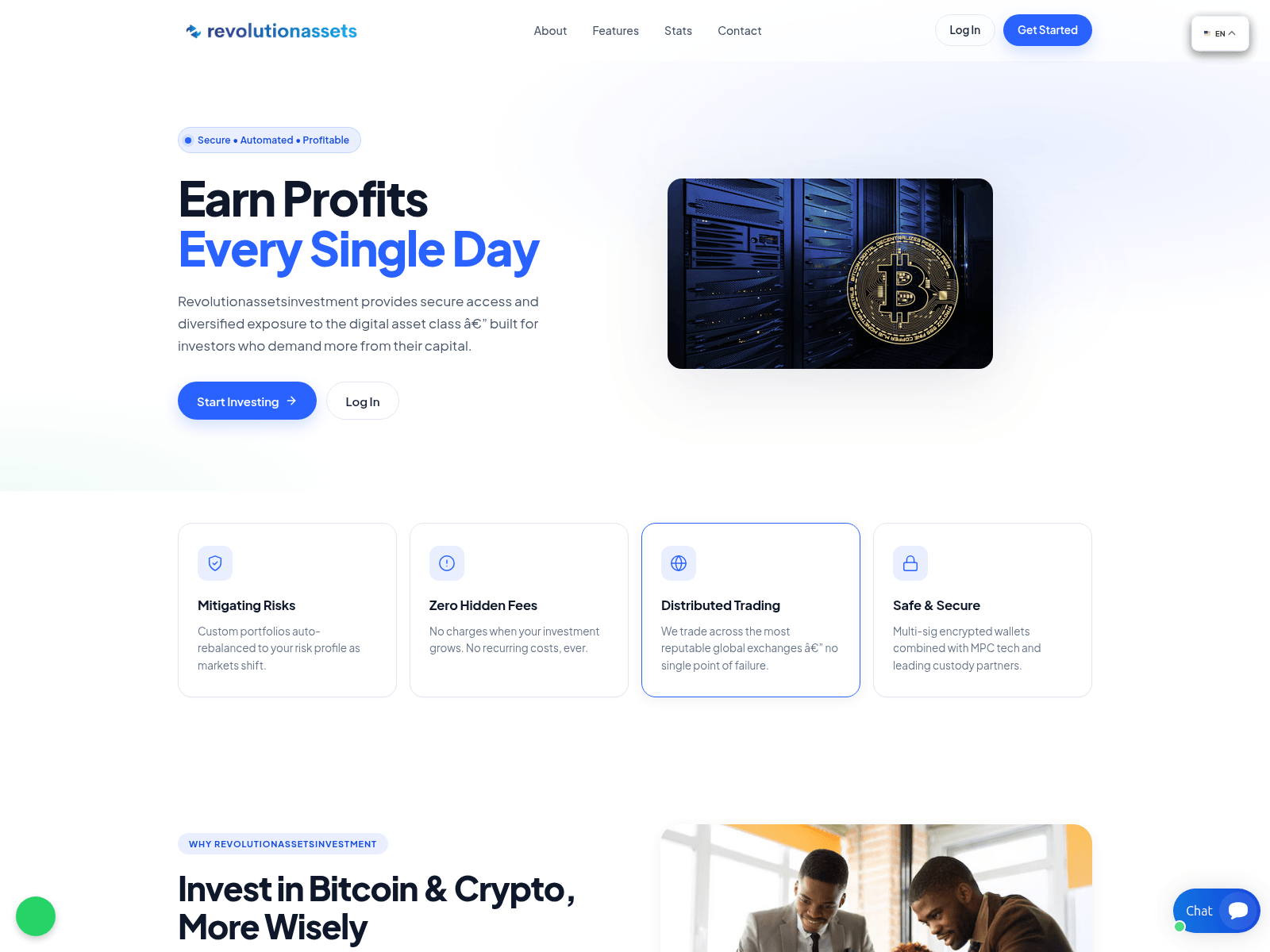 Captura de tela de revolutionassetsinvestment.com