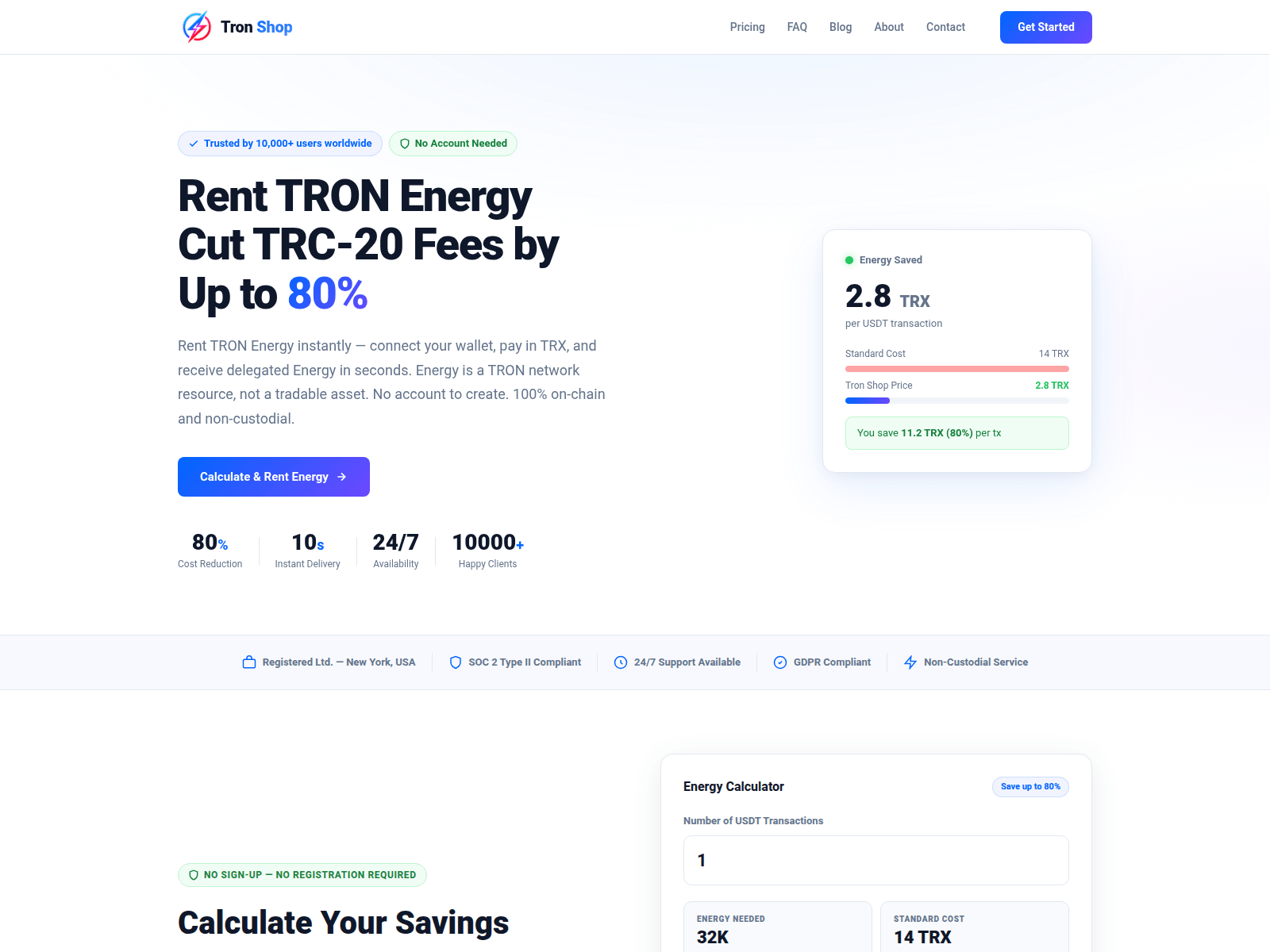 Screenshot of tronstore.org