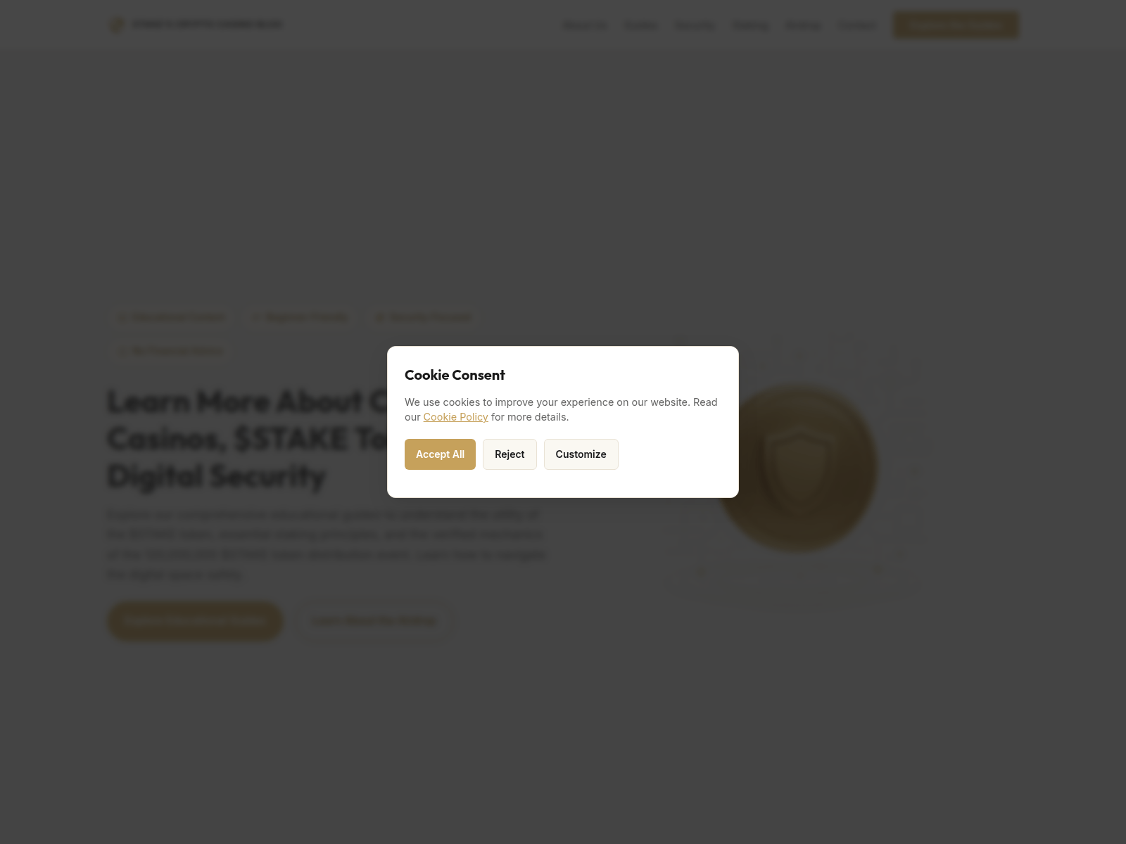 Screenshot of stakes.blog