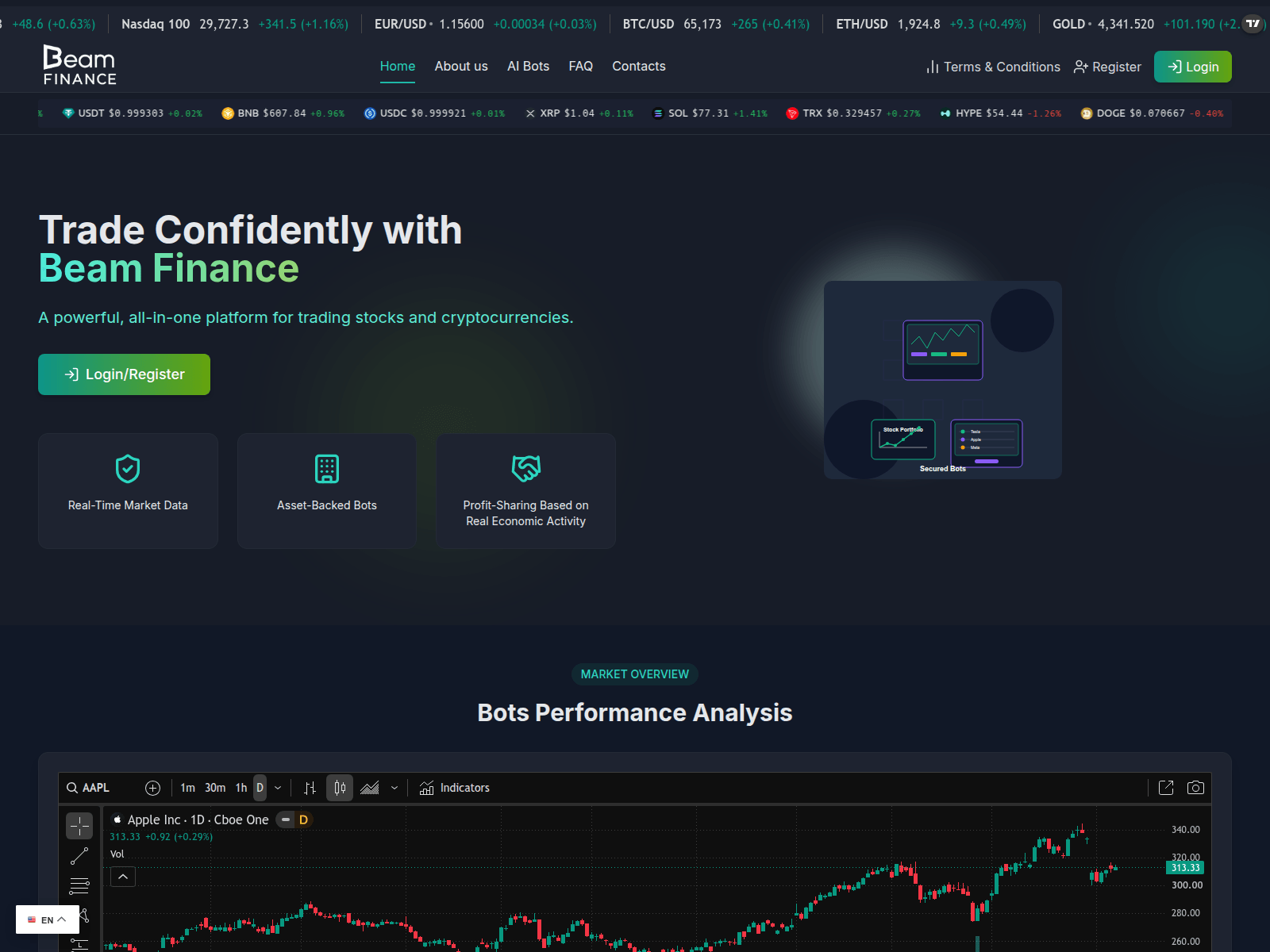 Screenshot of beamfinanceai.com