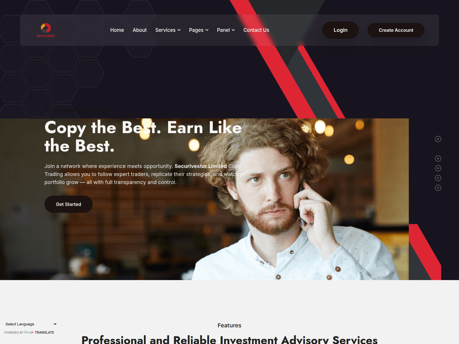 Screenshot of securivestor.com