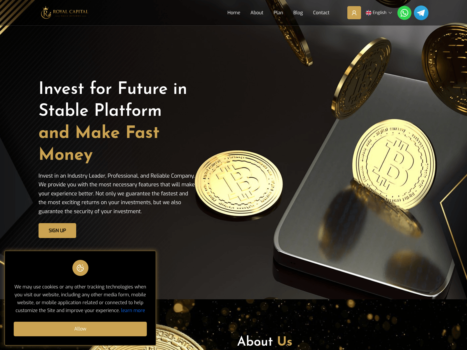Screenshot of royalcapco.com