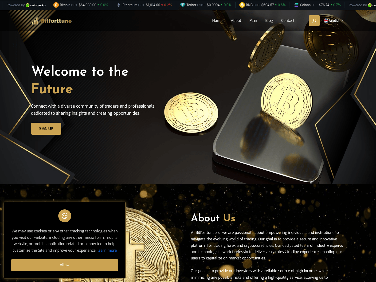 Screenshot of bitforttunepro.com