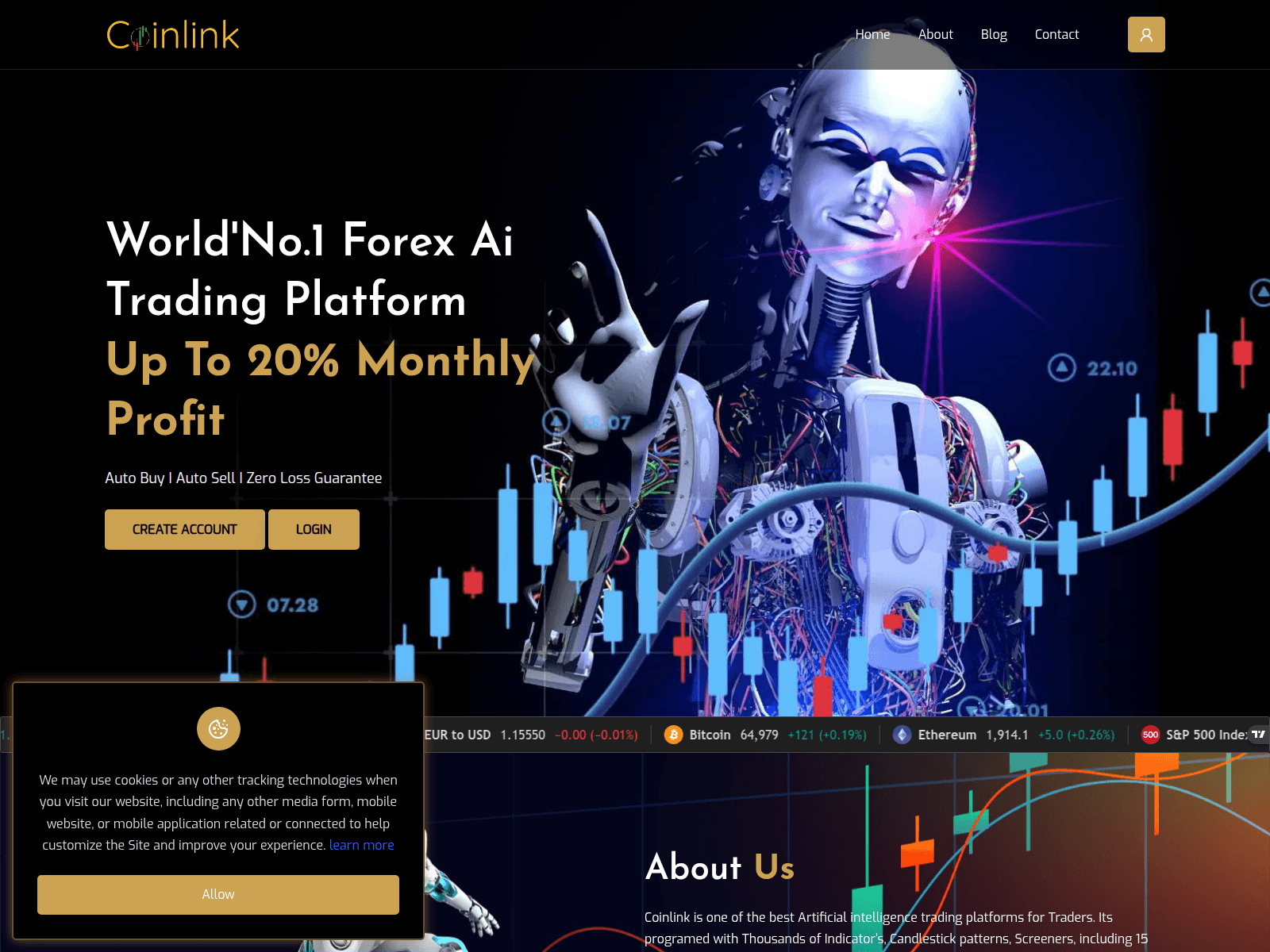 Screenshot of coinlink.trade