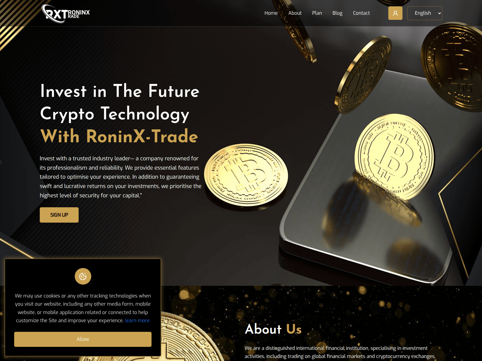 Screenshot of roninx-trade.com.crystalforte.com