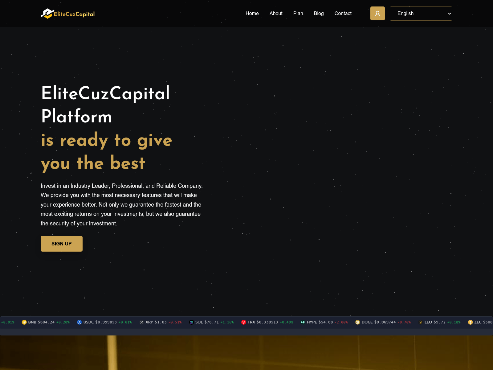 Screenshot of elitecuzcapital.com