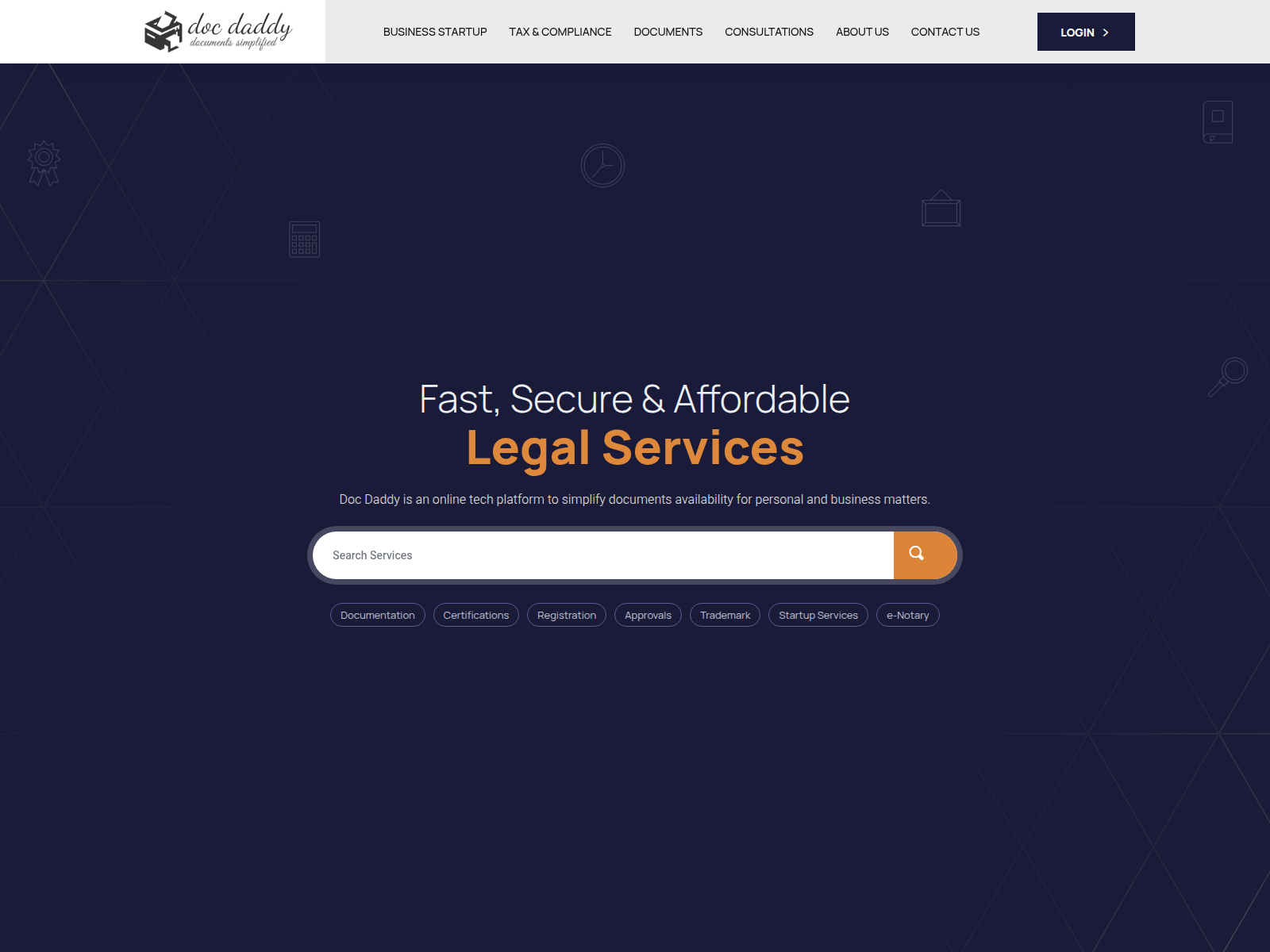 Screenshot of docdaddy.in