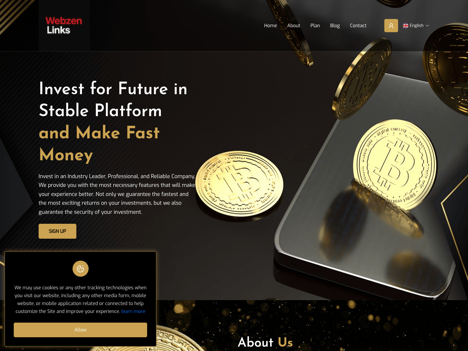 Screenshot of webzenlinks.xyz
