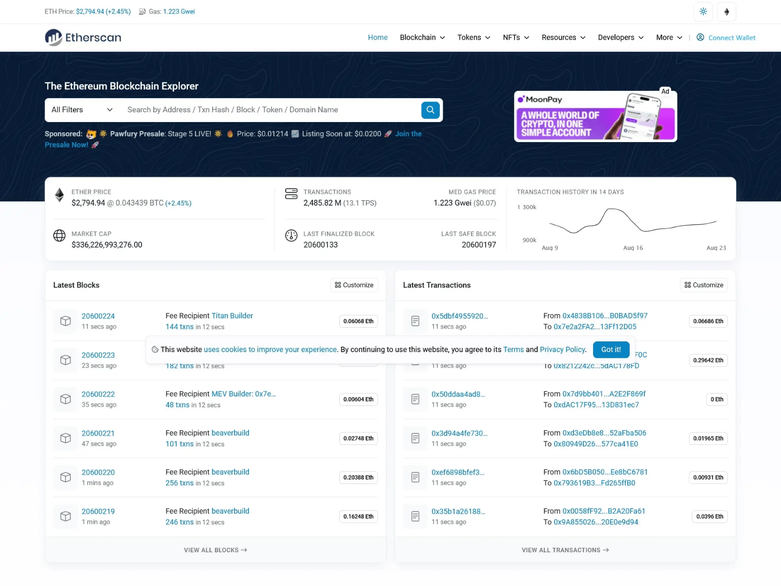 Screenshot of etherscan-wollet.github.io