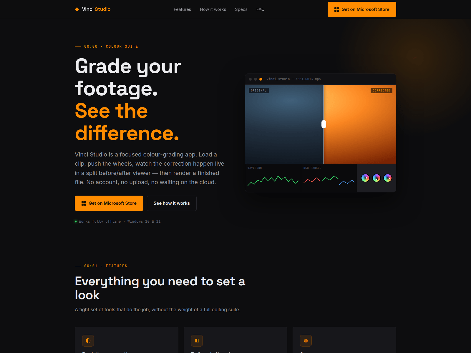 Screenshot of vinci-studio.app
