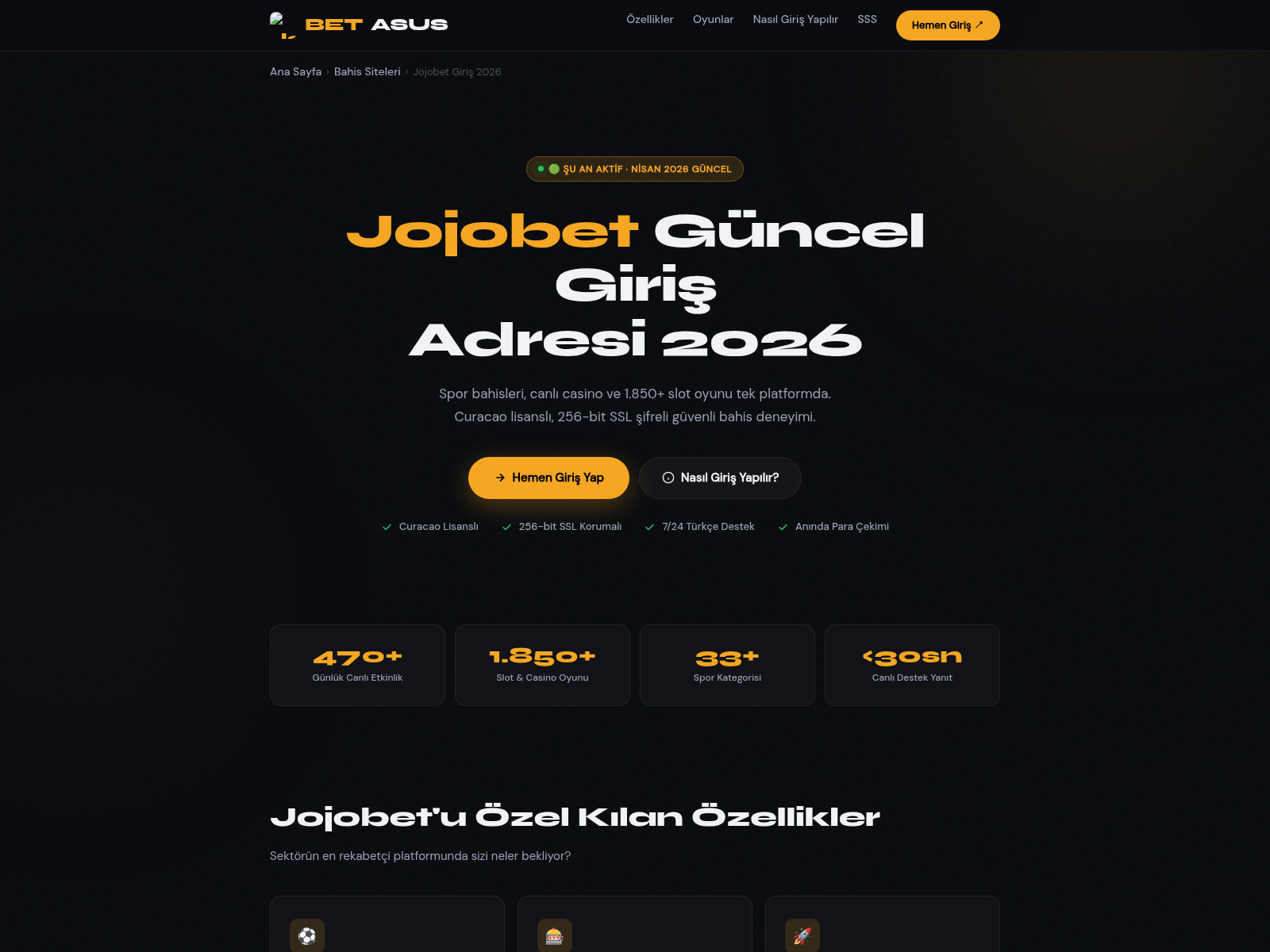 Screenshot of jojo-jojoobet.live
