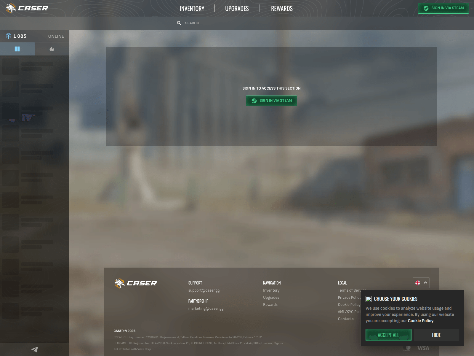 Screenshot of caser.gg