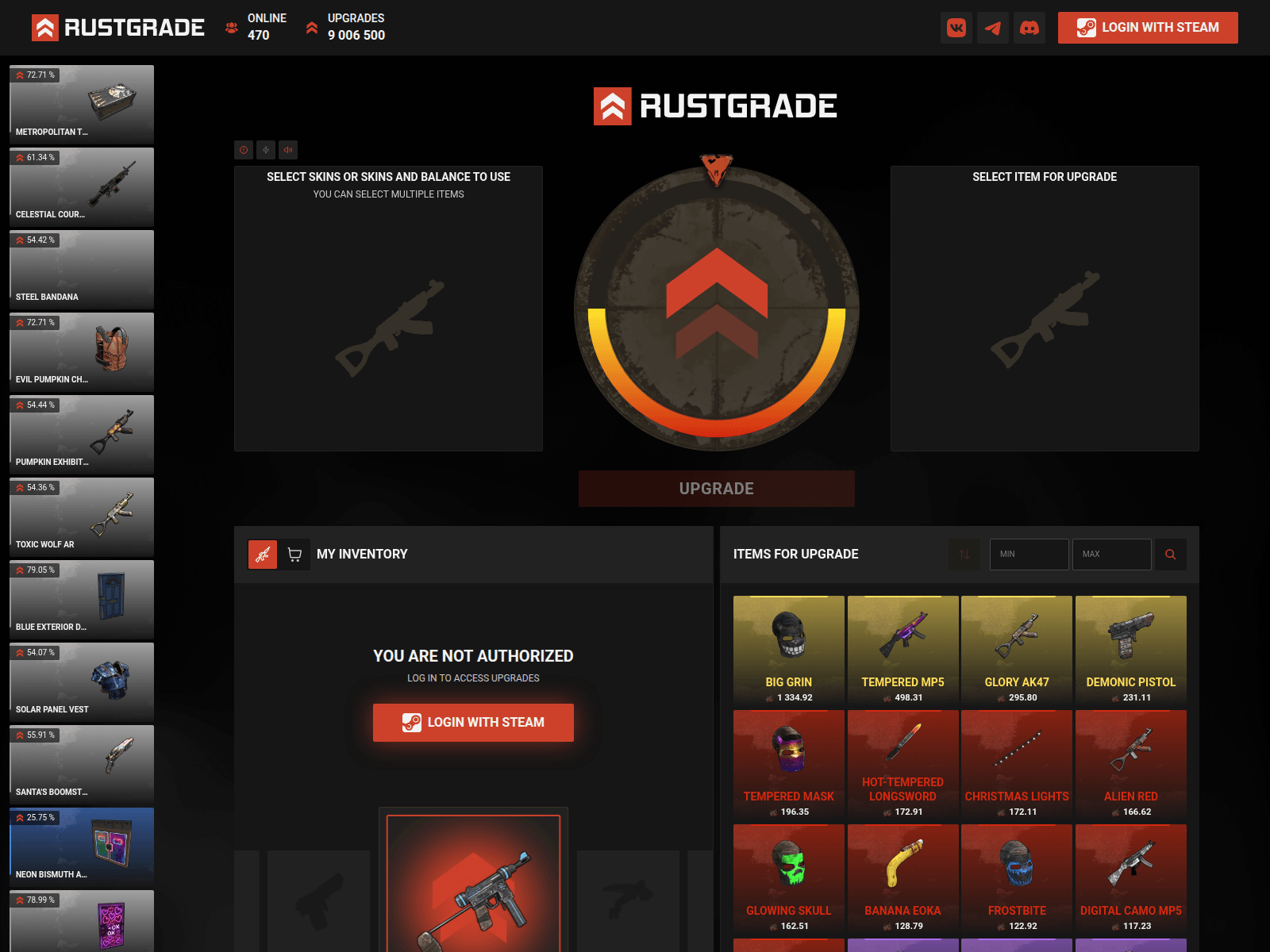 Screenshot of rustgrade.com
