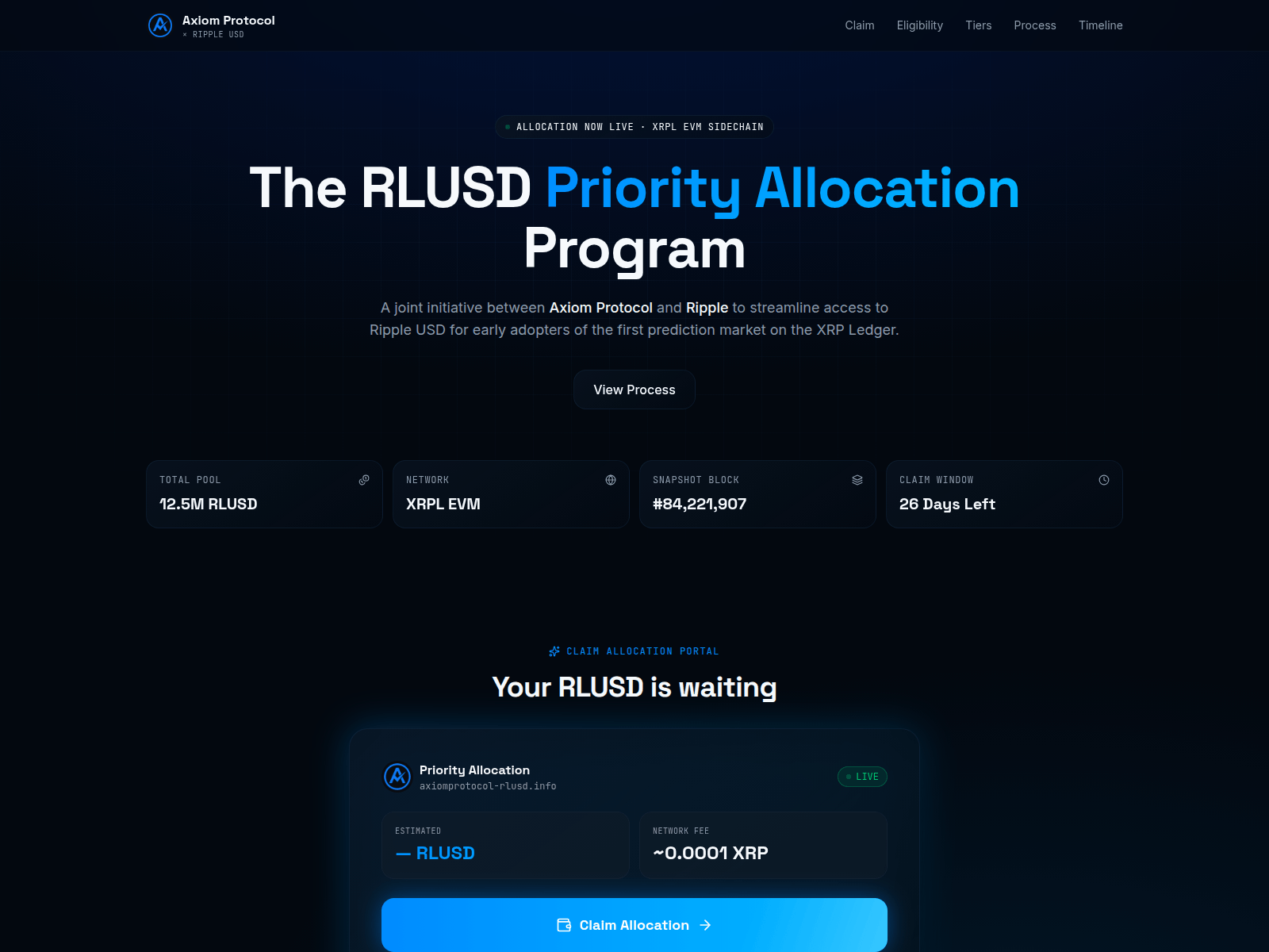 Screenshot of axiomprotocols-rlusd.info