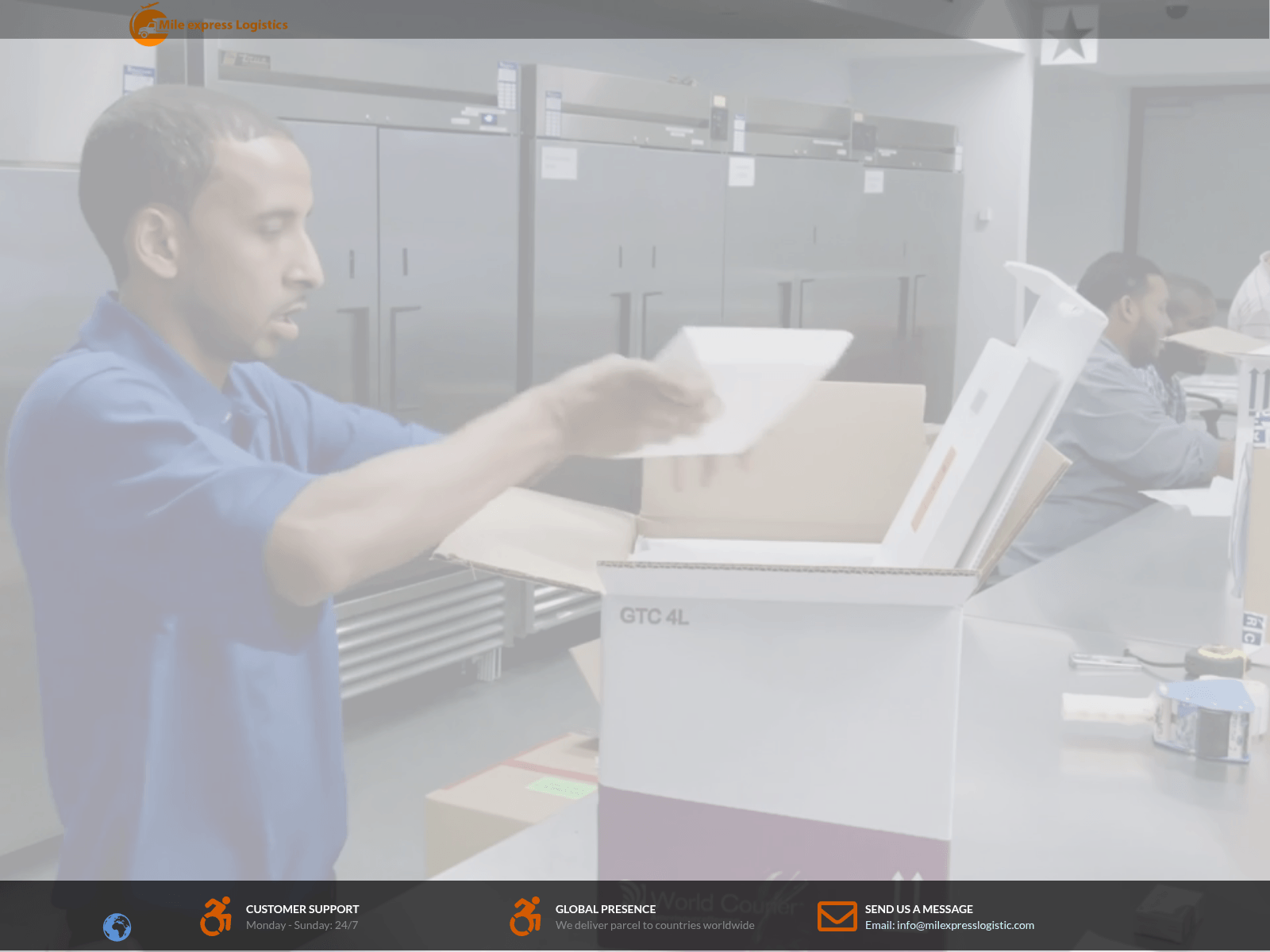 Screenshot of milexpresslogistic.com